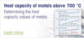 Heat capacity determination of metals above 700 °C