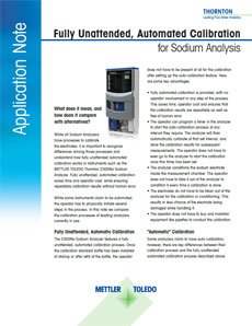 Fully Unattended, Automated Calibration for Sodium Analysis