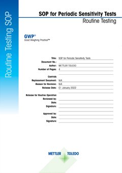 Scale Calibration Weights >> Standard Operating Procedures (SOP's) for Balance Testing Scale Calibration Weights >> Standard Operating Procedures (SOP's) for Balance Testing